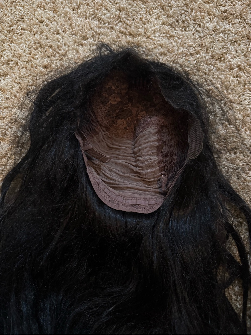 Black Women's Long Wig with Lace Cap